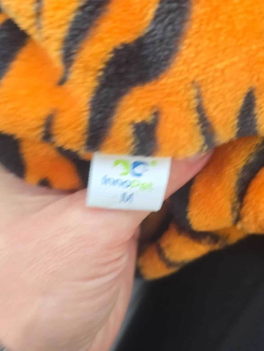 Tiger-Print Plush Dog Costume Jacket - Orange & Black